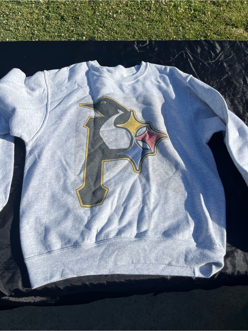Gray Pittsburgh Penguins Logo Crewneck Sweatshirt